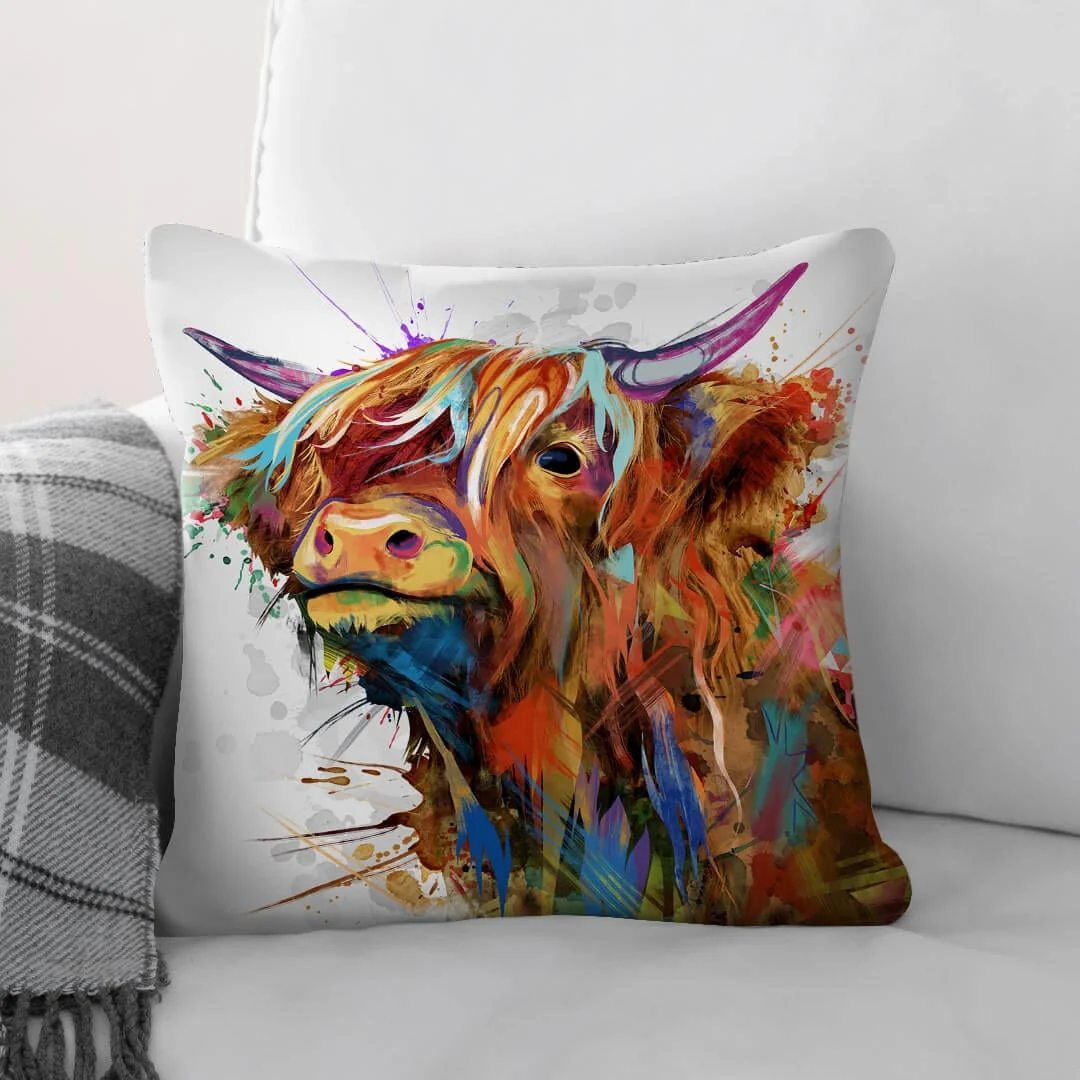 Highland Cow of Colors Cushion - Image 2