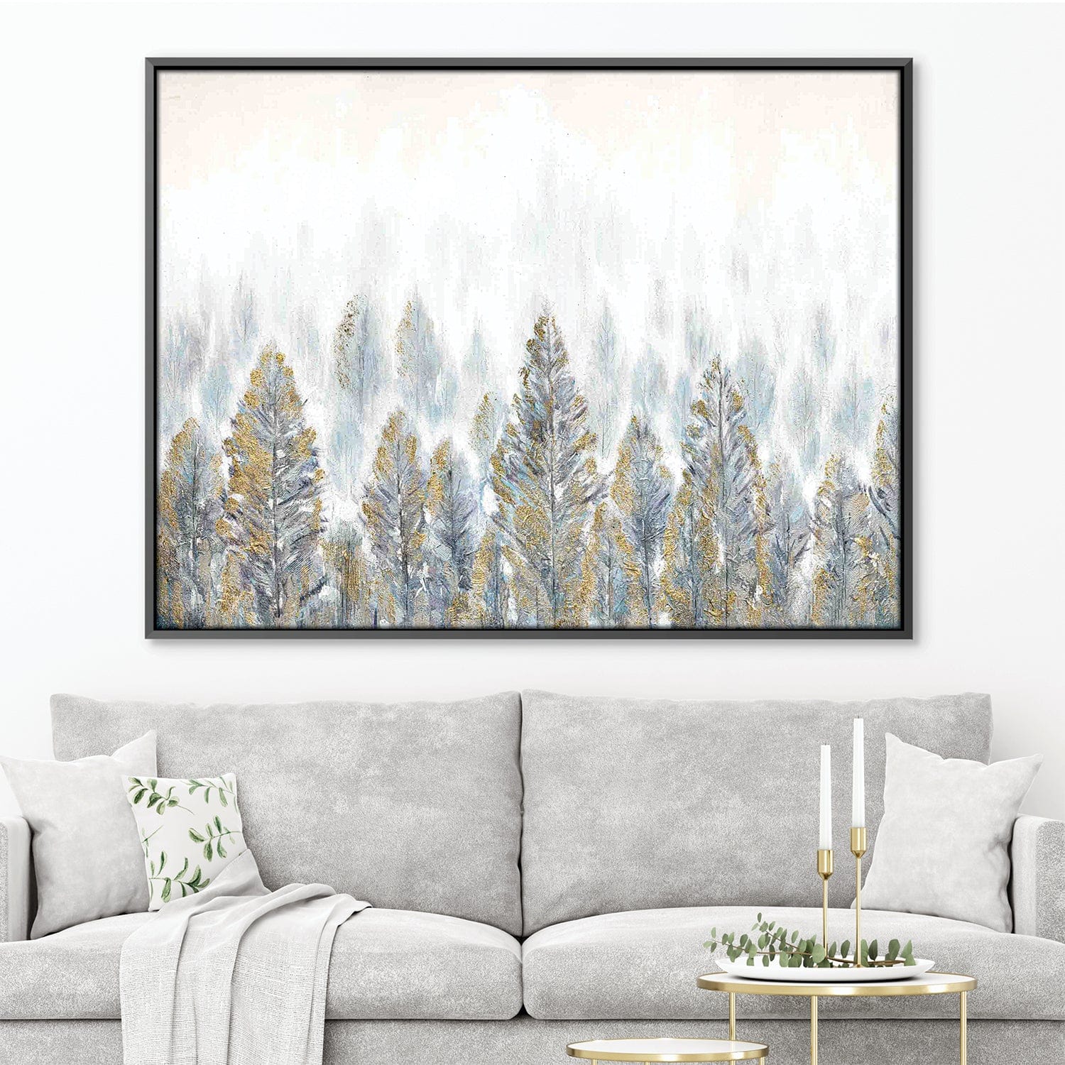 Hint of Gold Forest Oil Painting - Image 2