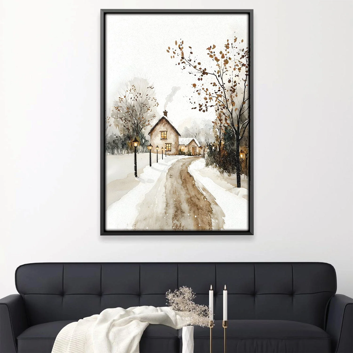 Home in the Hushed Cold Canvas