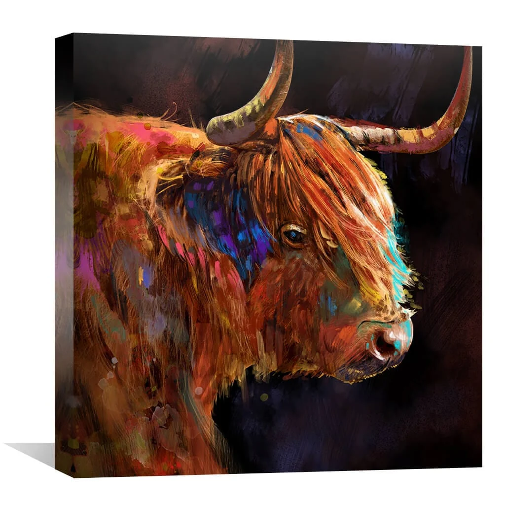Horns of Highland Canvas - Image 2