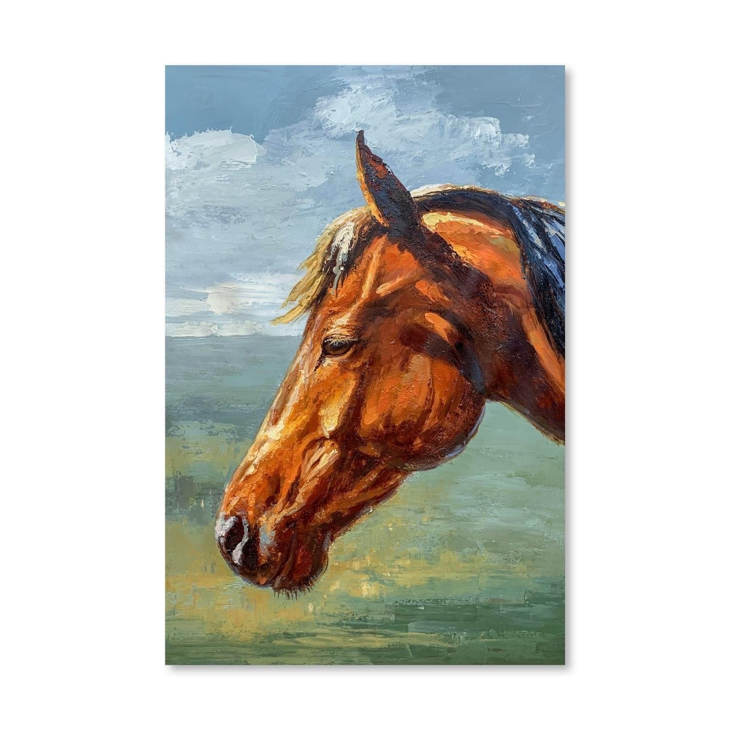 Horse Portrait Oil Painting - Image 3
