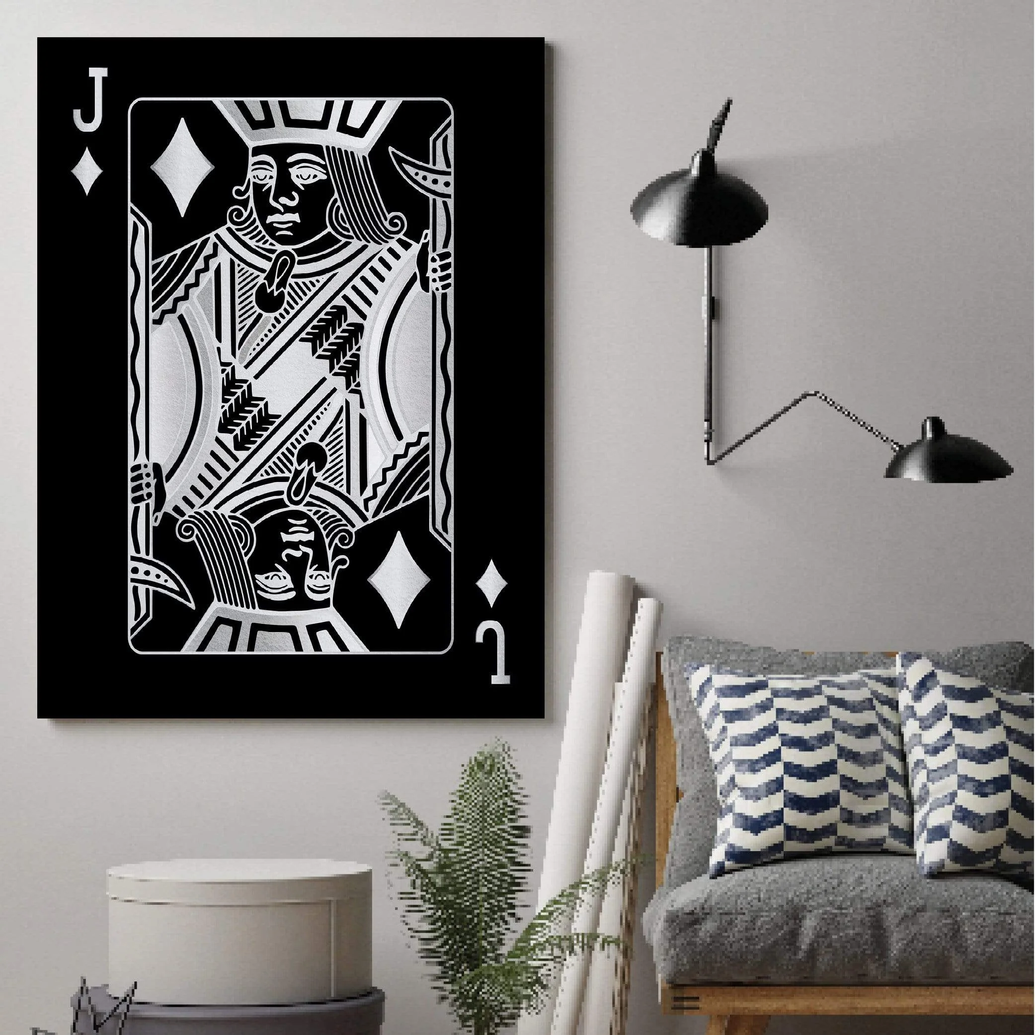 Jack of Diamonds - Silver Canvas - Image 6