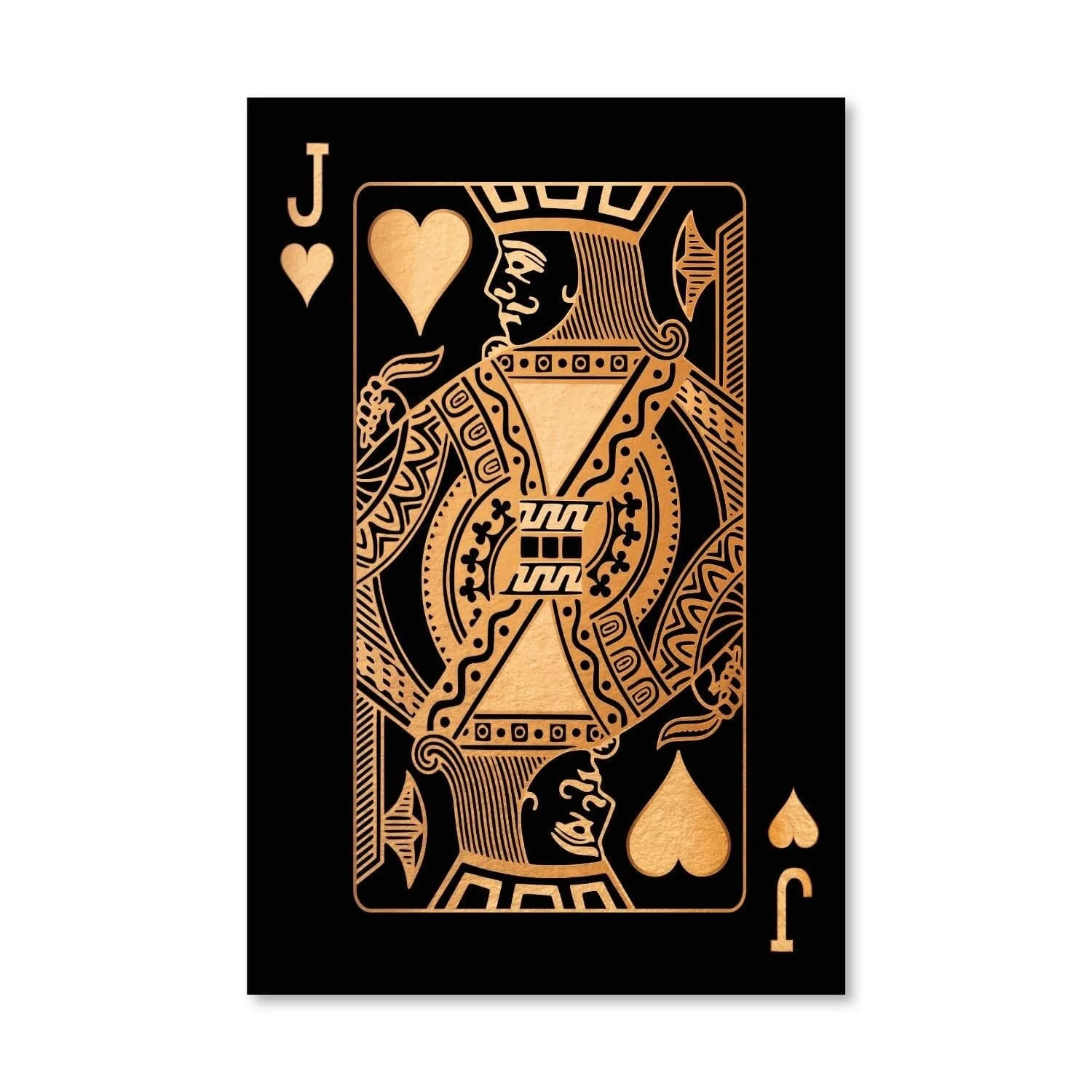 Jack of Hearts - Gold Canvas - Image 6
