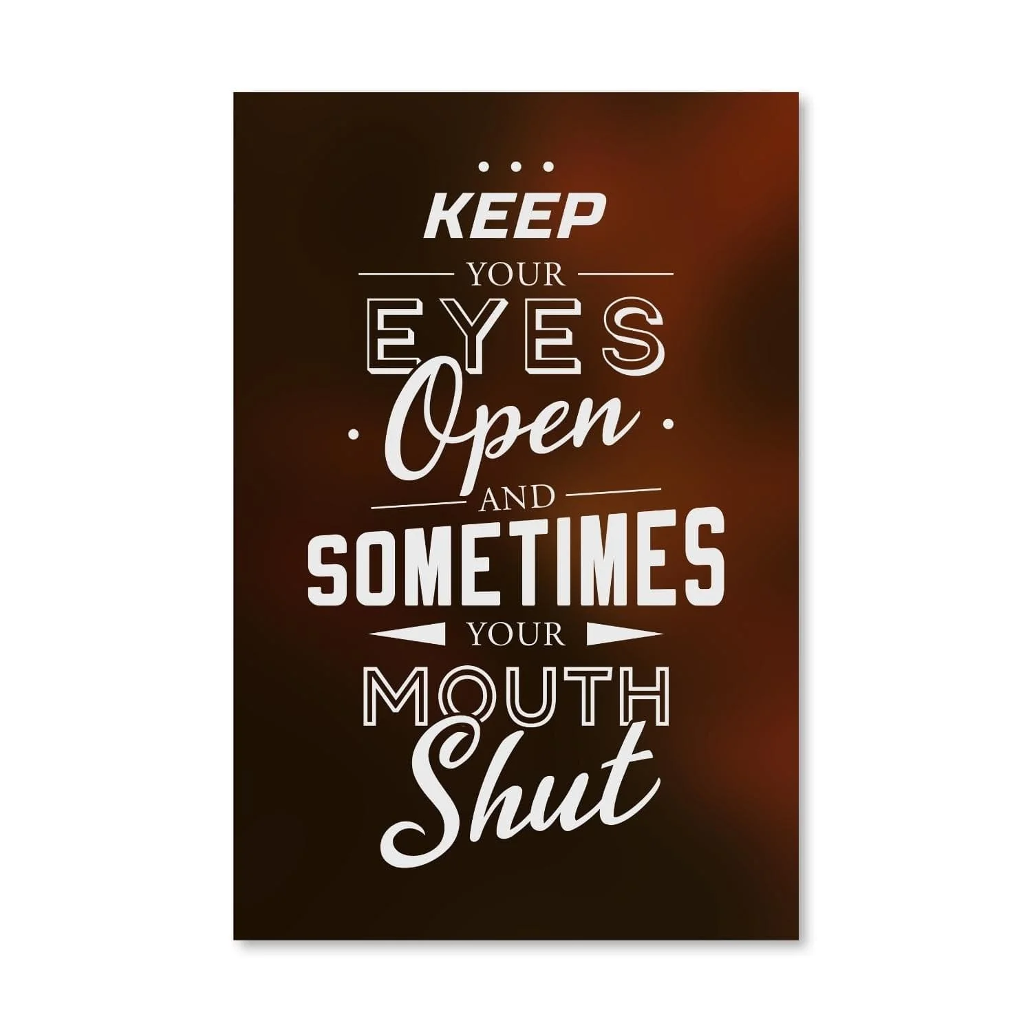 Keep Your Eyes Opened Canvas - Image 5
