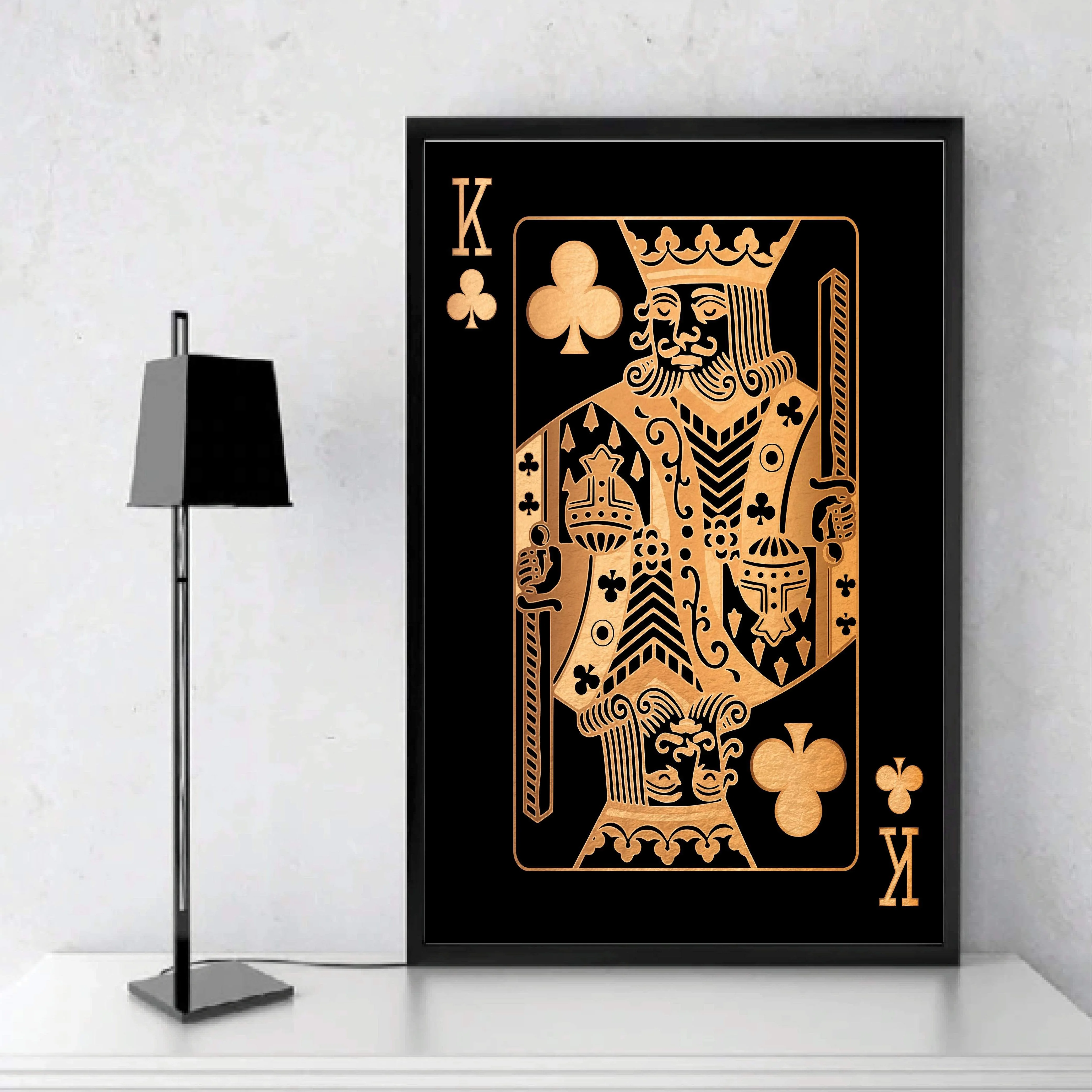 King of Clubs - Gold Canvas - Image 4