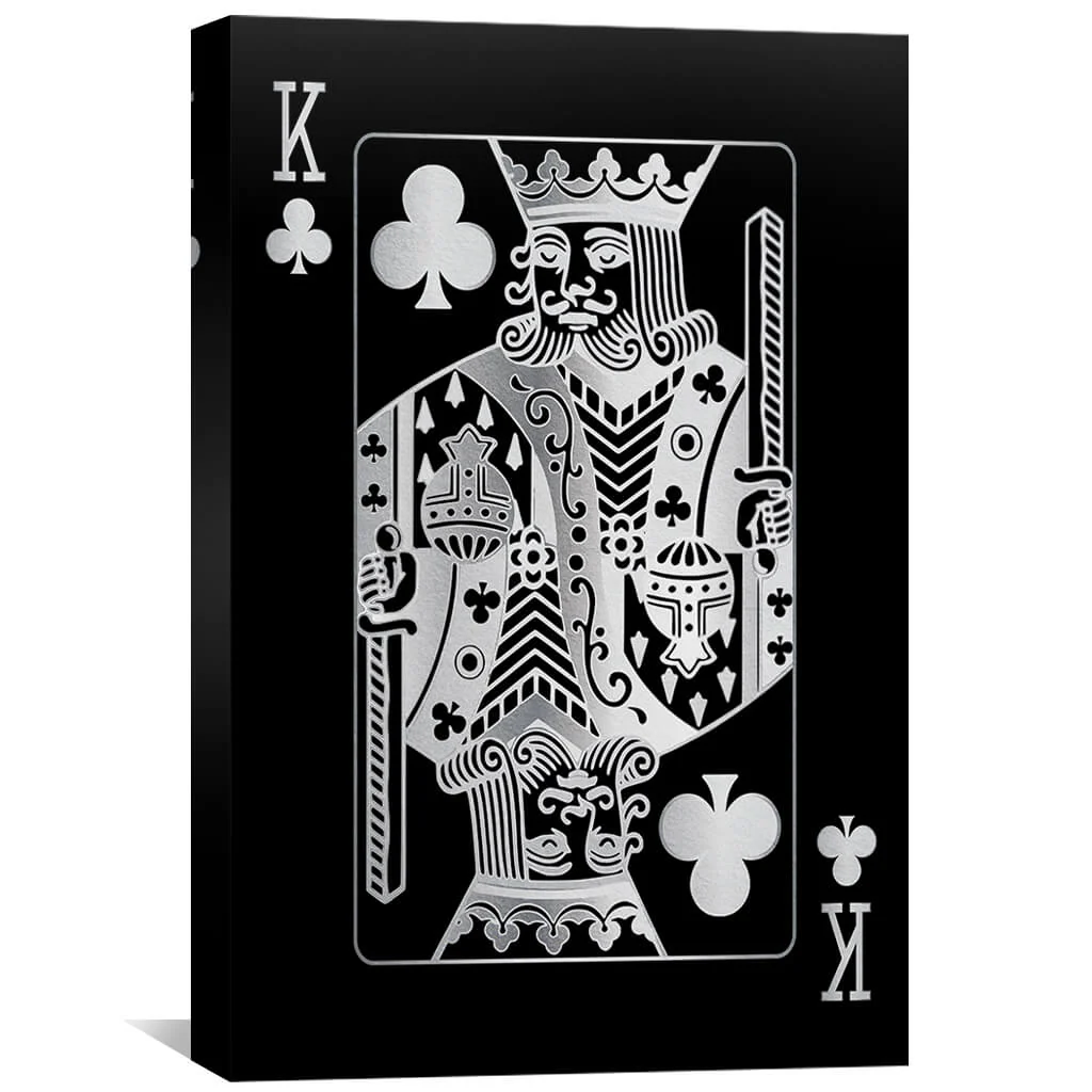 King of Clubs - Silver Canvas - Image 2