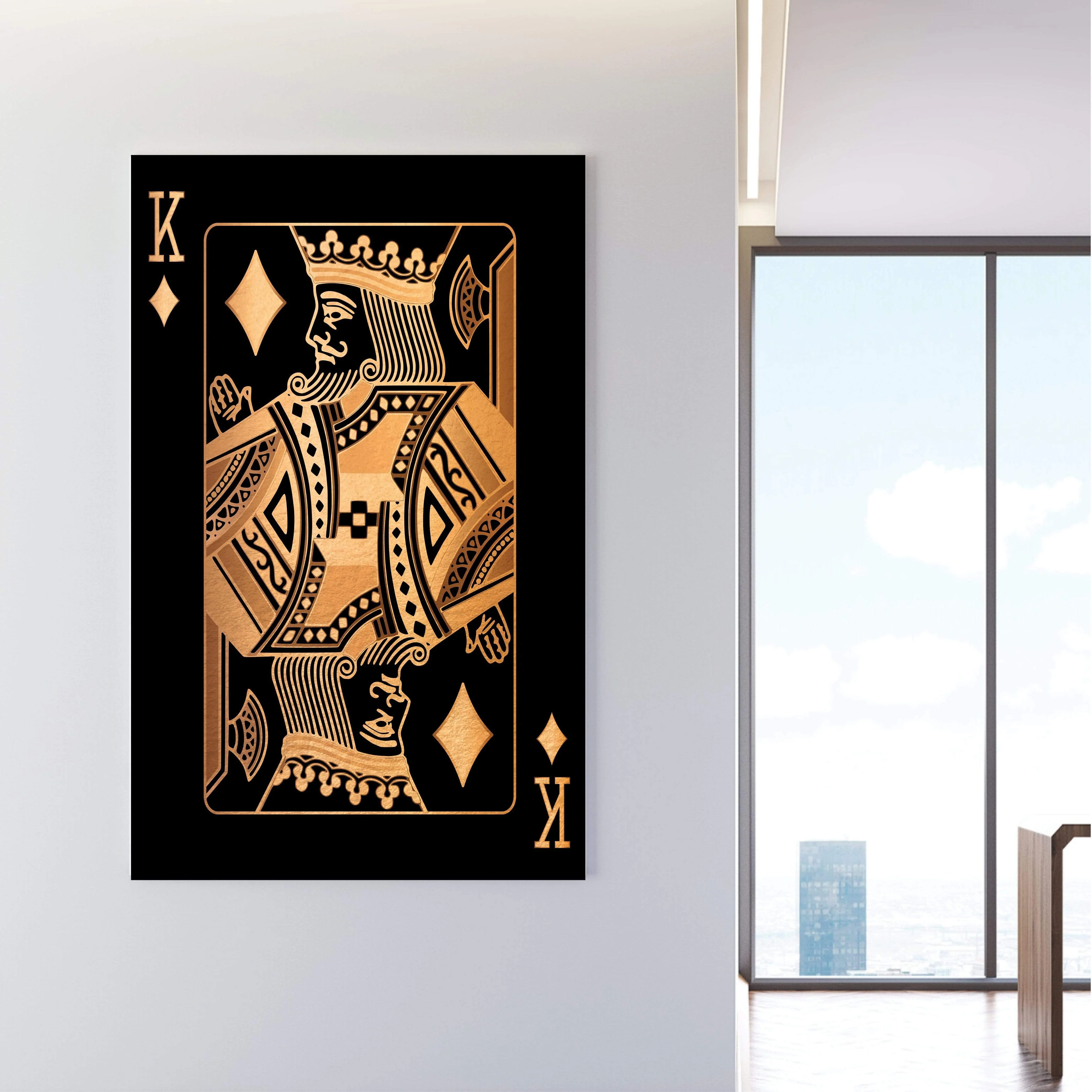 King of Diamonds - Gold Canvas - Image 3