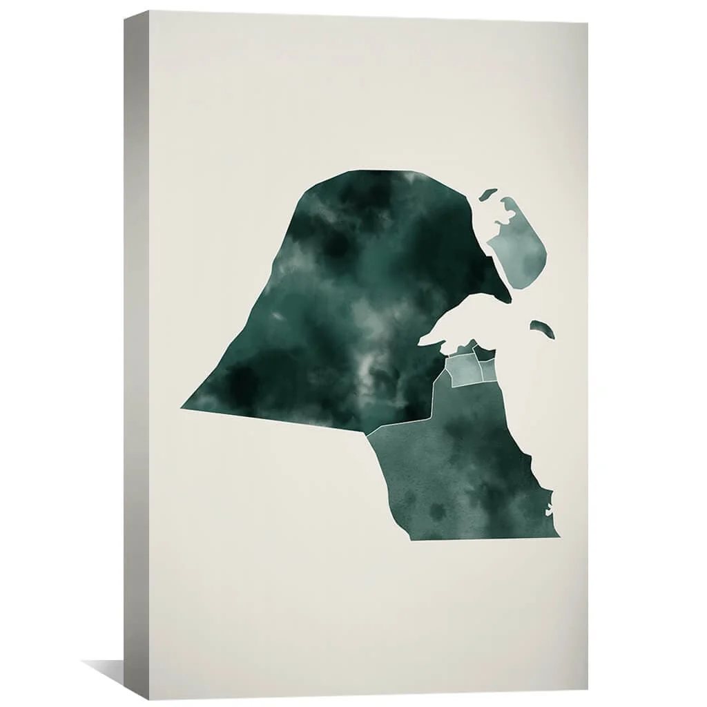 Kuwait Watercolor Canvas - Image 2