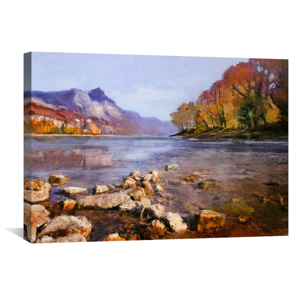 Lakeside Autumn Canvas - Image 2