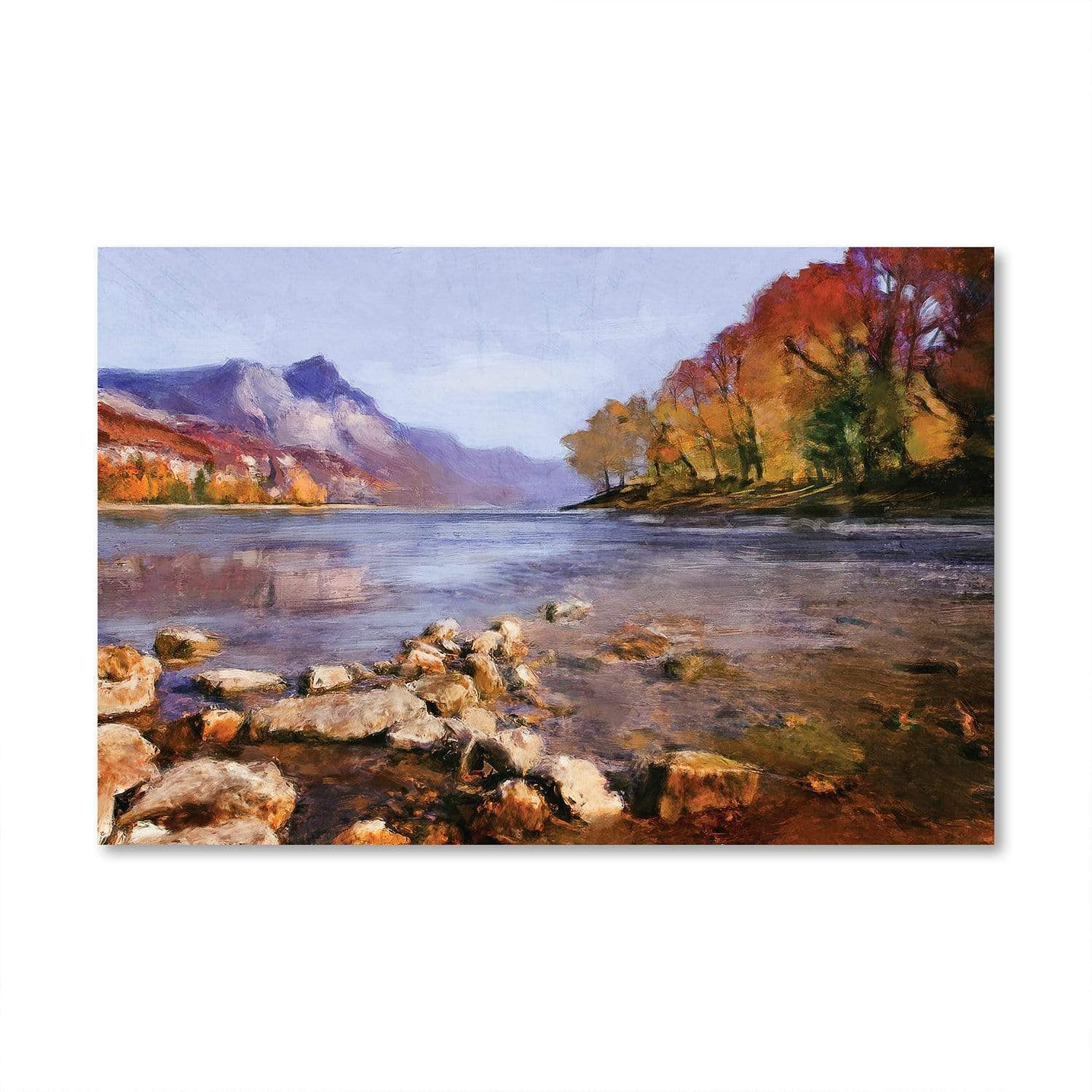 Lakeside Autumn Canvas - Image 3