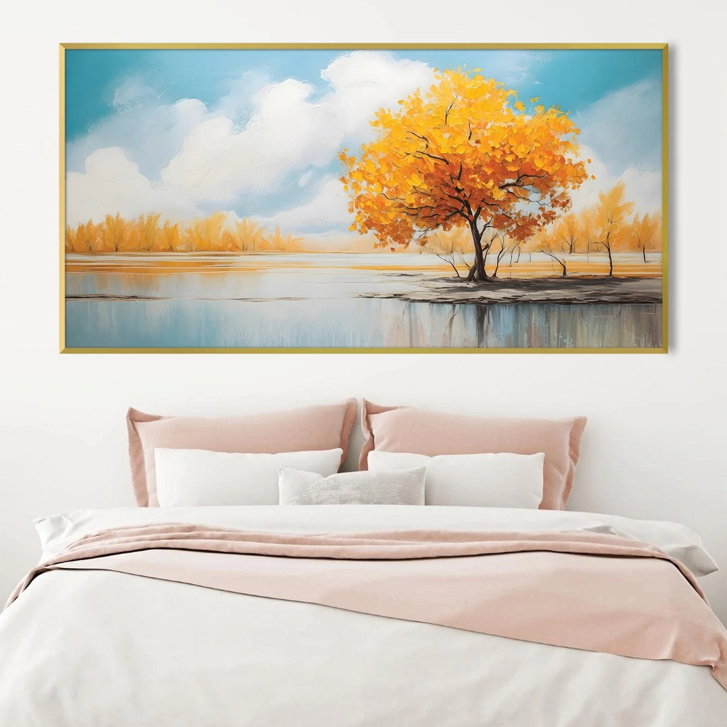 Lakeside Orange Tree Canvas - Image 2