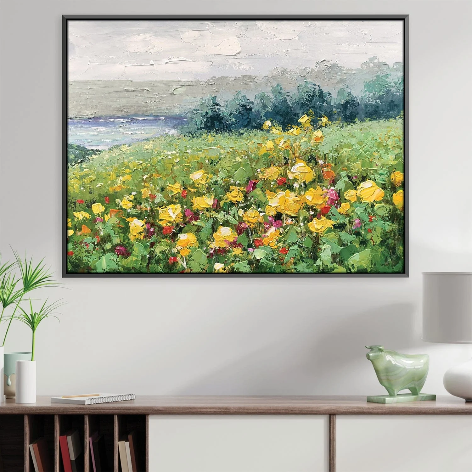 Layered Meadow Oil Painting - Image 2