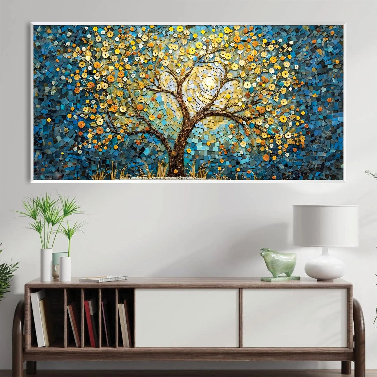 Layered Shapes Tree Canvas - Image 3