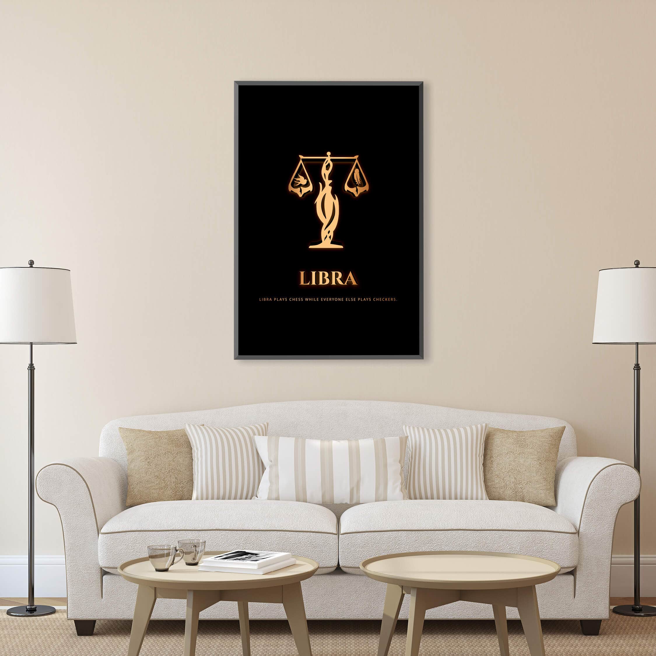 Libra - Gold Canvas - Image 4