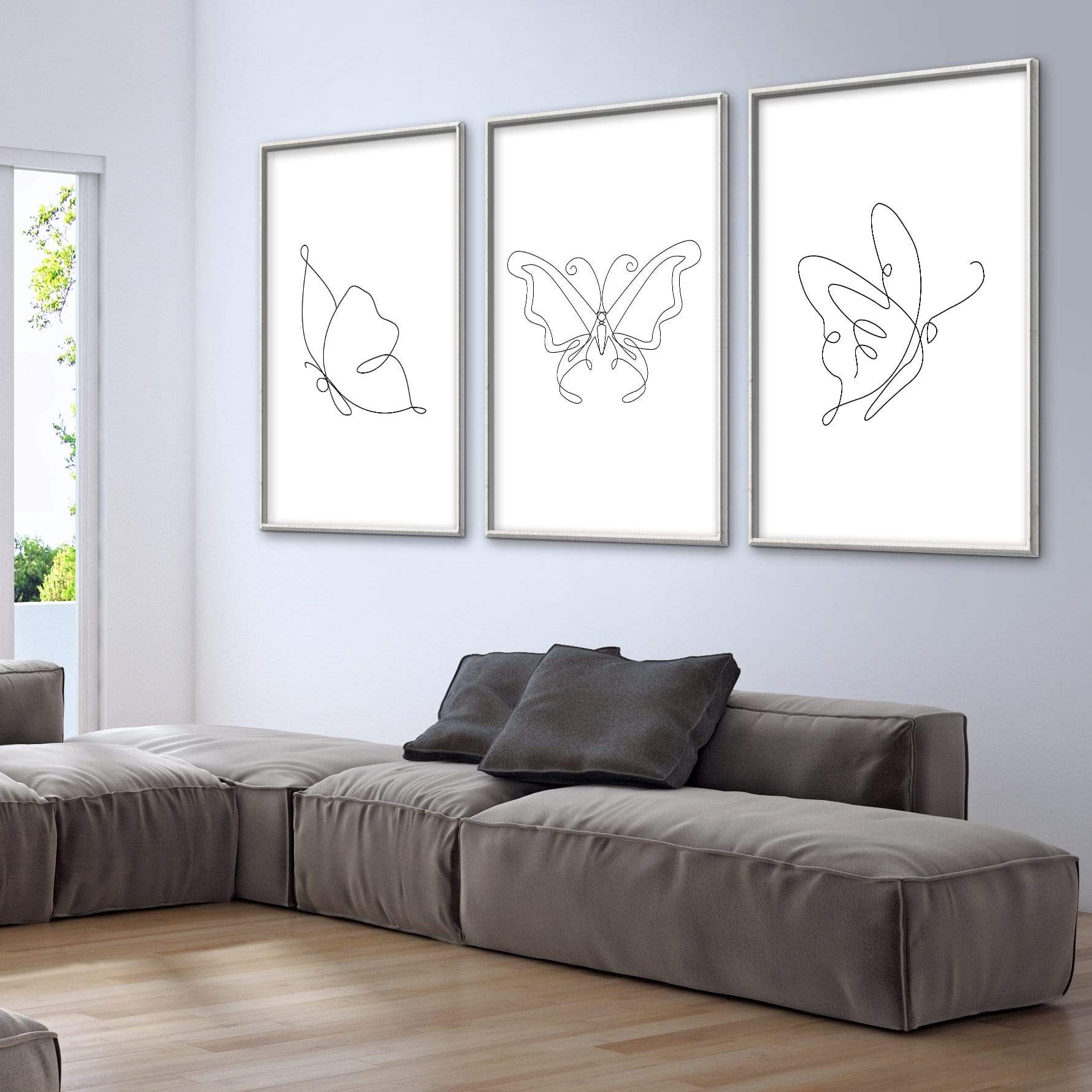 Line Butterflies Canvas - Image 4