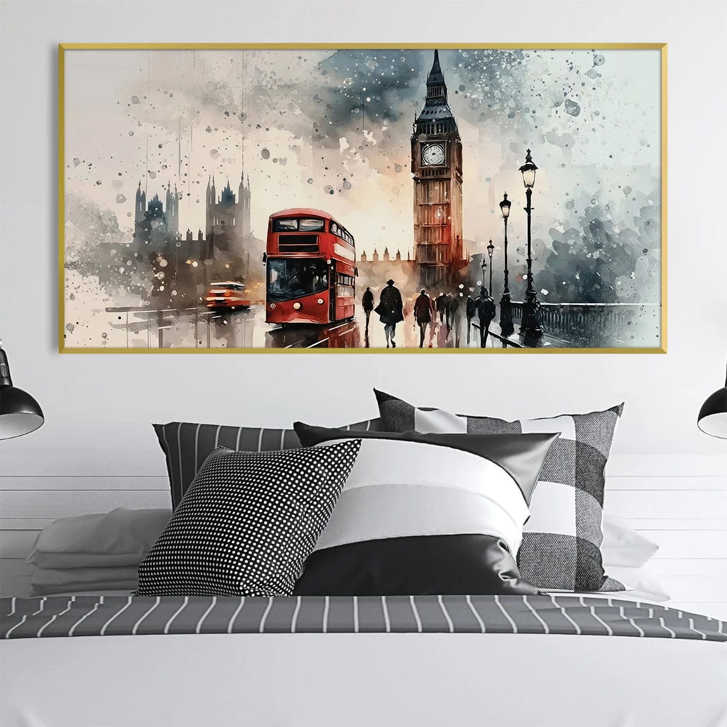 London Watercolor Canvas - Image 2