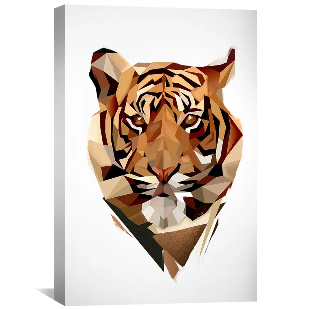 Low Poly Tiger Light Canvas - Image 2