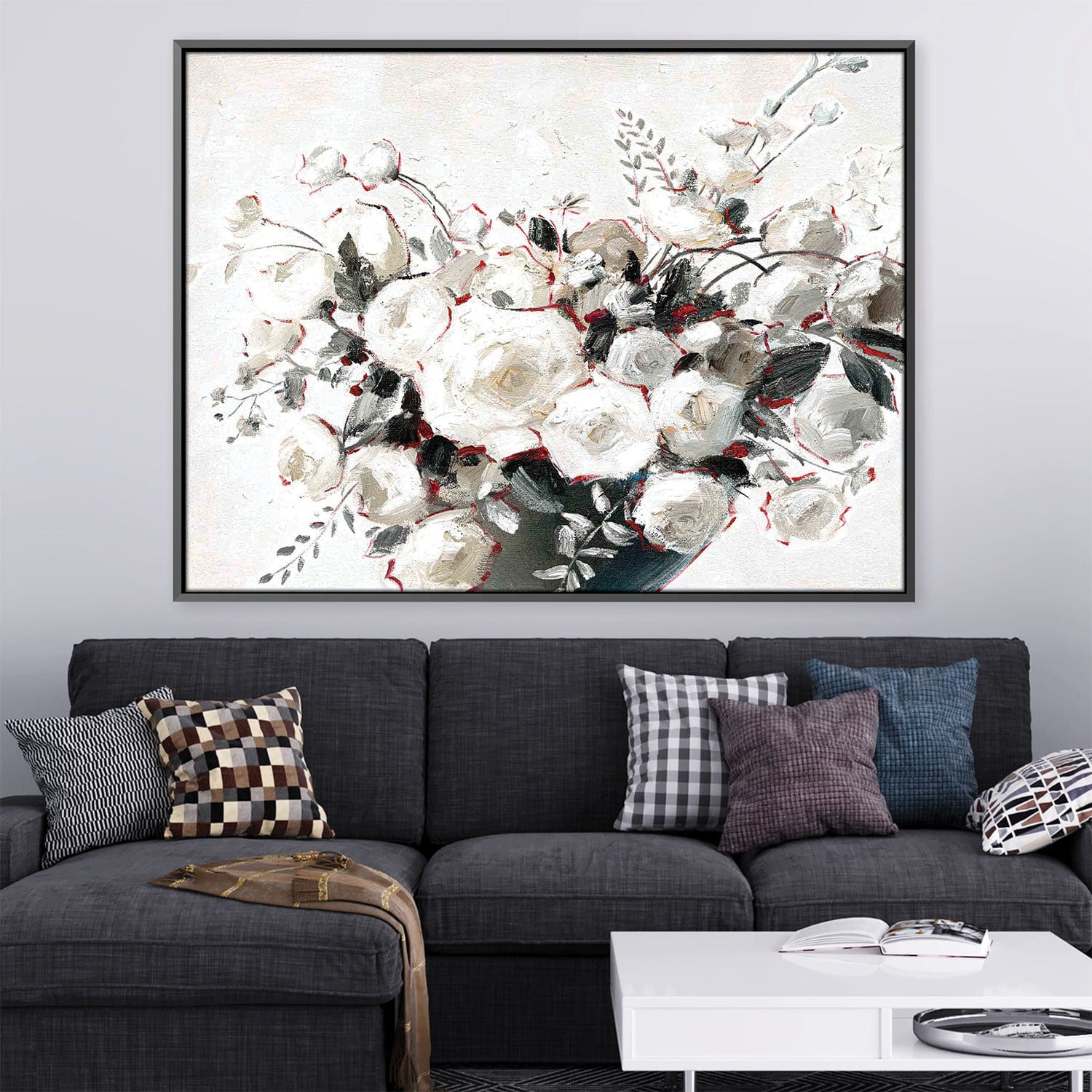 Majestic Flowers Oil Painting - Image 2