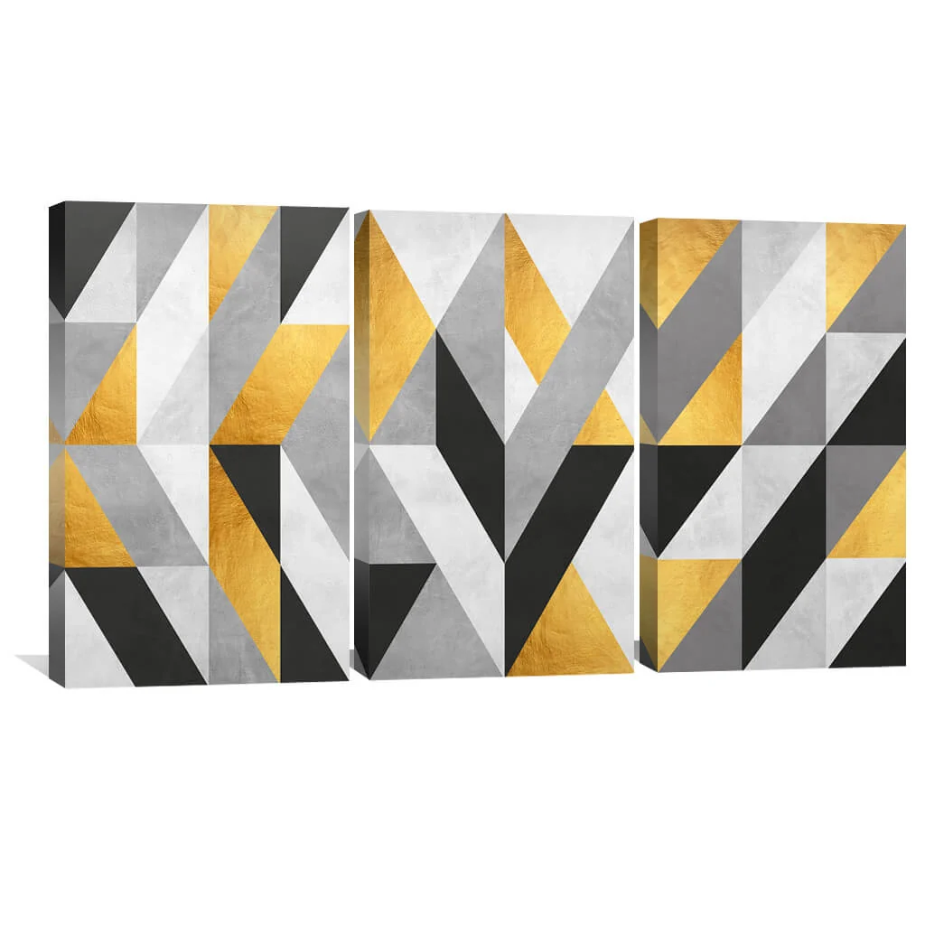 Marble and Gold Art-Set Canvas - Image 2