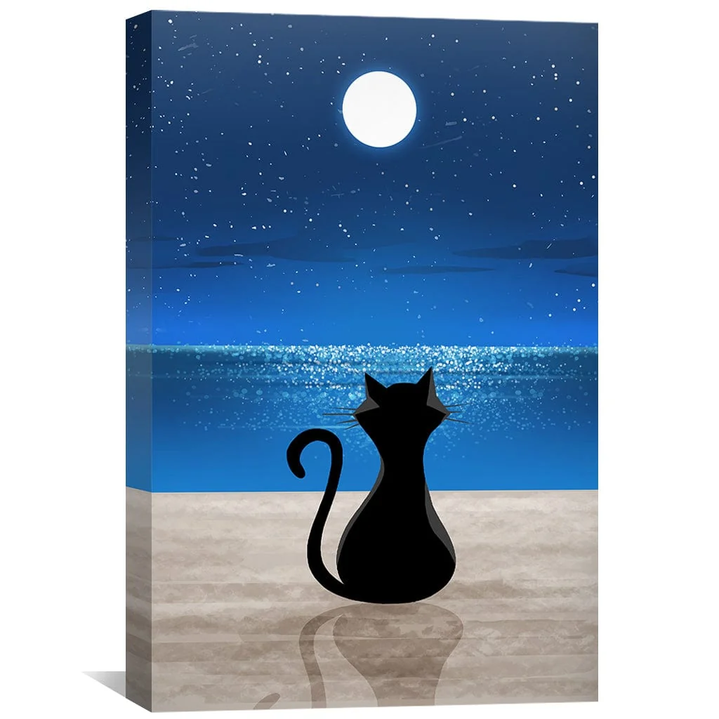 Midnight Whiskers Canvas - Image 2