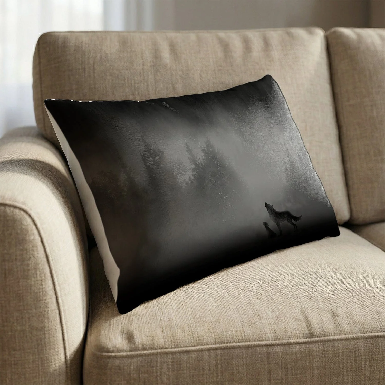 Midnight Wolves Cushion - Image 2