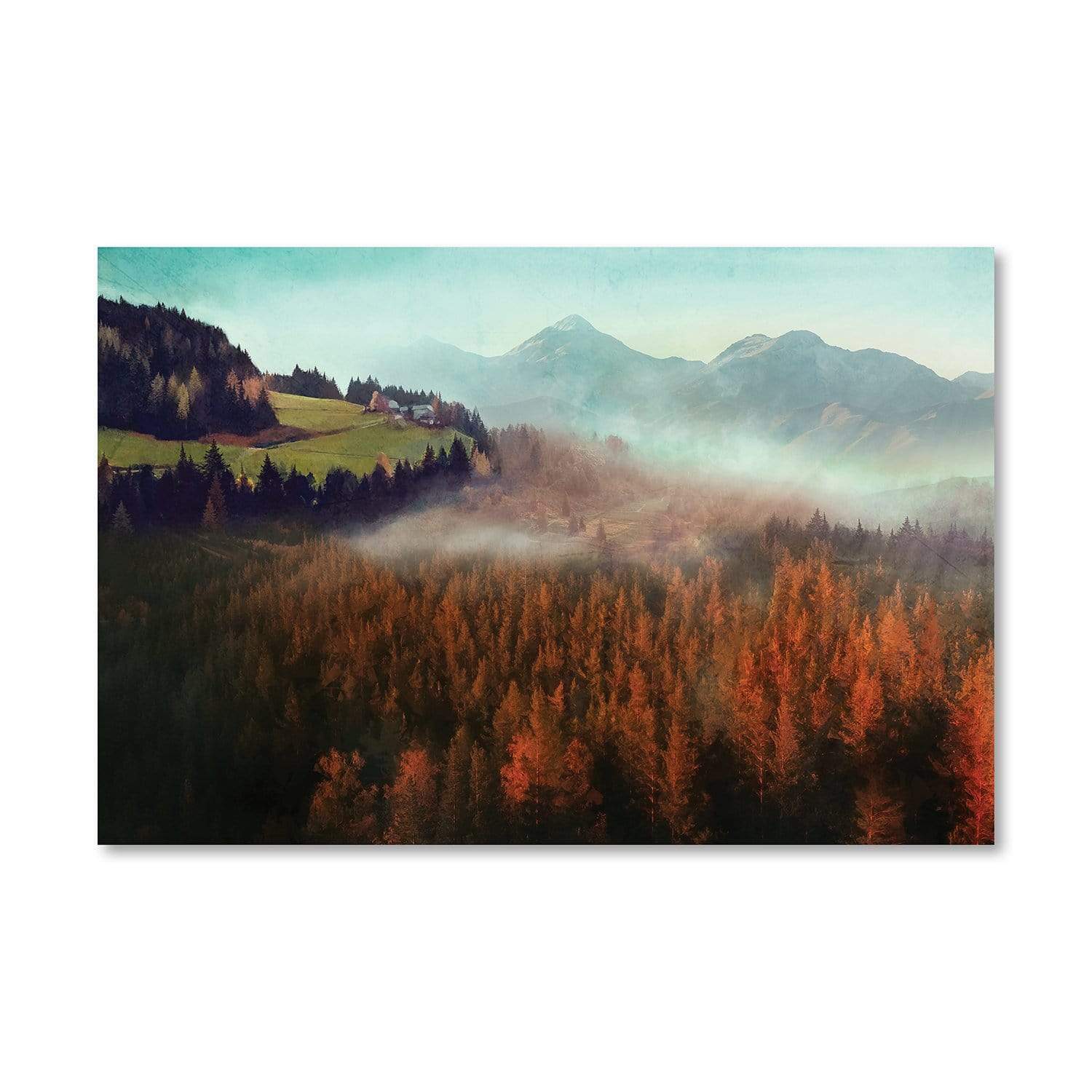 Misty Autumn Landscape Canvas - Image 3
