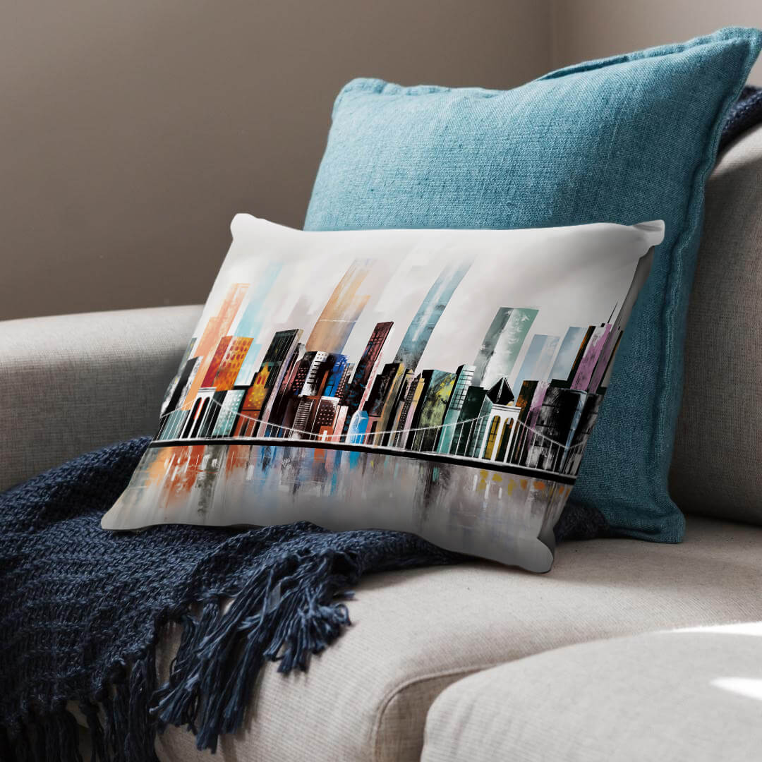 Modern Cityscape Cushion - Image 2
