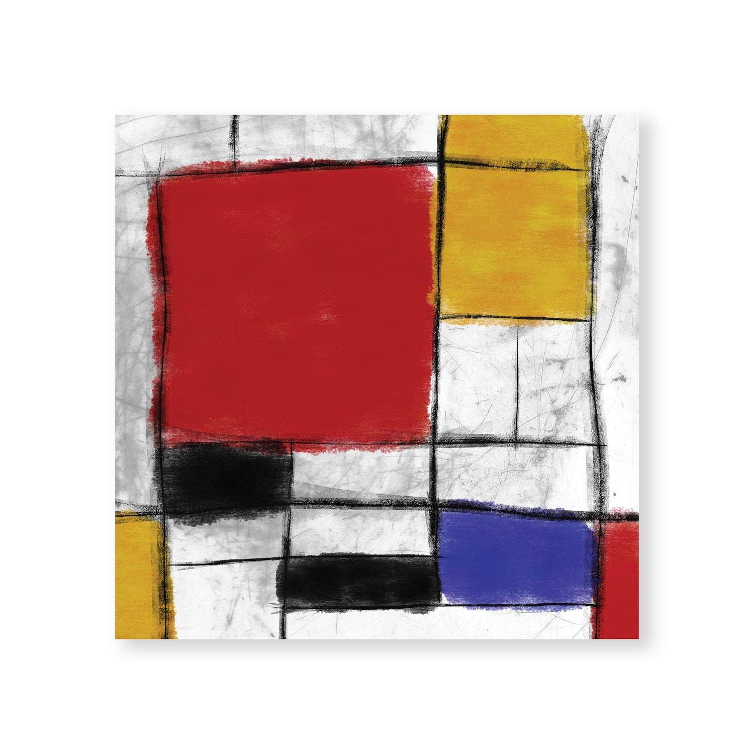 Modern Mondrian Canvas - Image 3