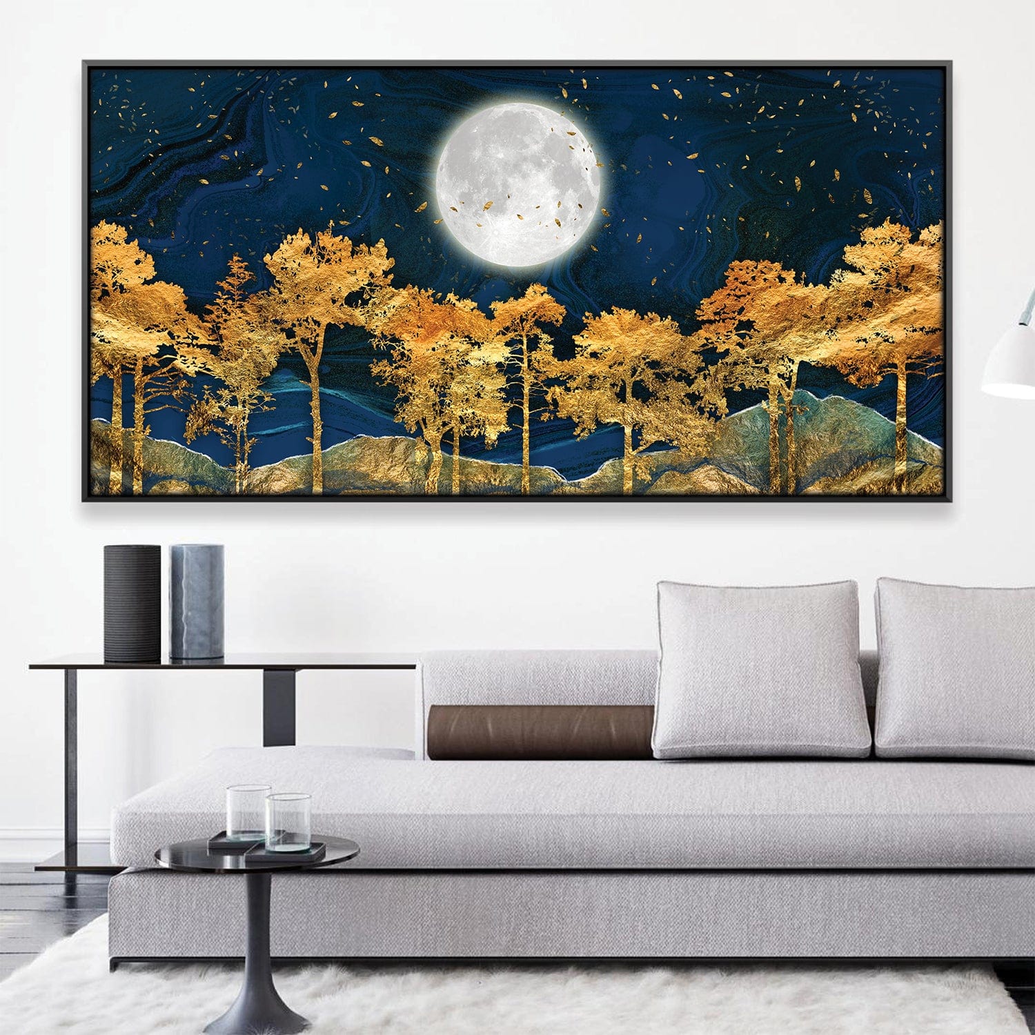 Moonlit Golden Forest Canvas