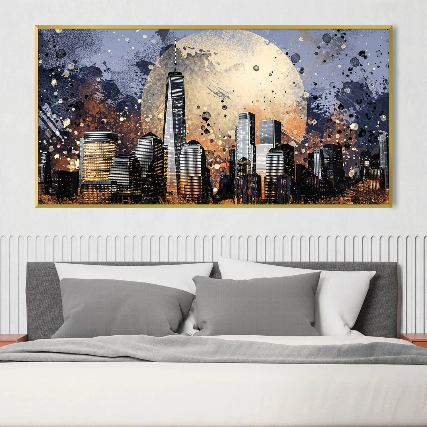 Moonlit Metropolis Canvas - Image 2