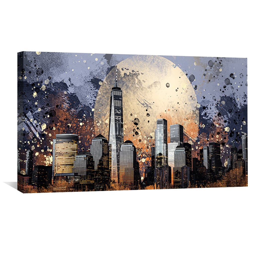 Moonlit Metropolis Canvas - Image 4