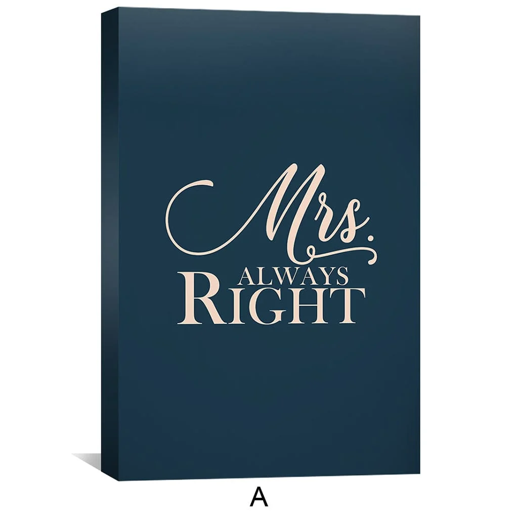 Mr. & Mrs. Right Canvas - Image 3