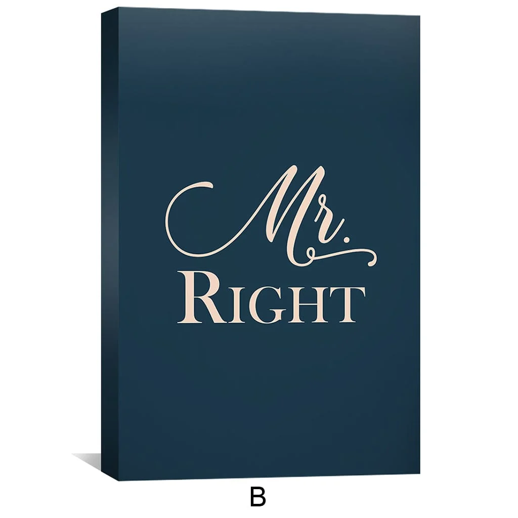 Mr. & Mrs. Right Canvas - Image 4