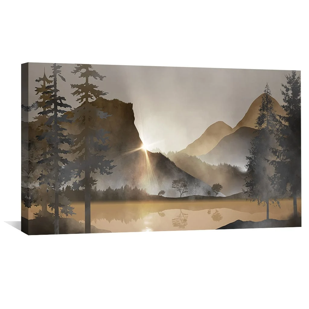 Mystic Mountain Mirage Canvas - Image 4