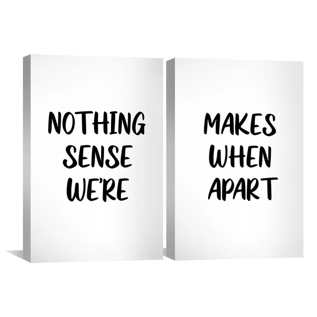Nothing Makes Sense When We're Apart Canvas - Image 2