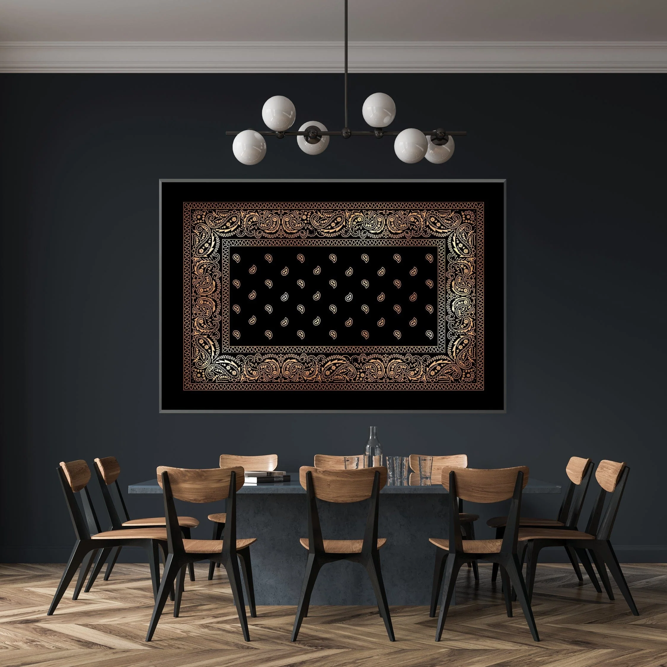 Paisley Bandana - Gold Canvas - Image 3