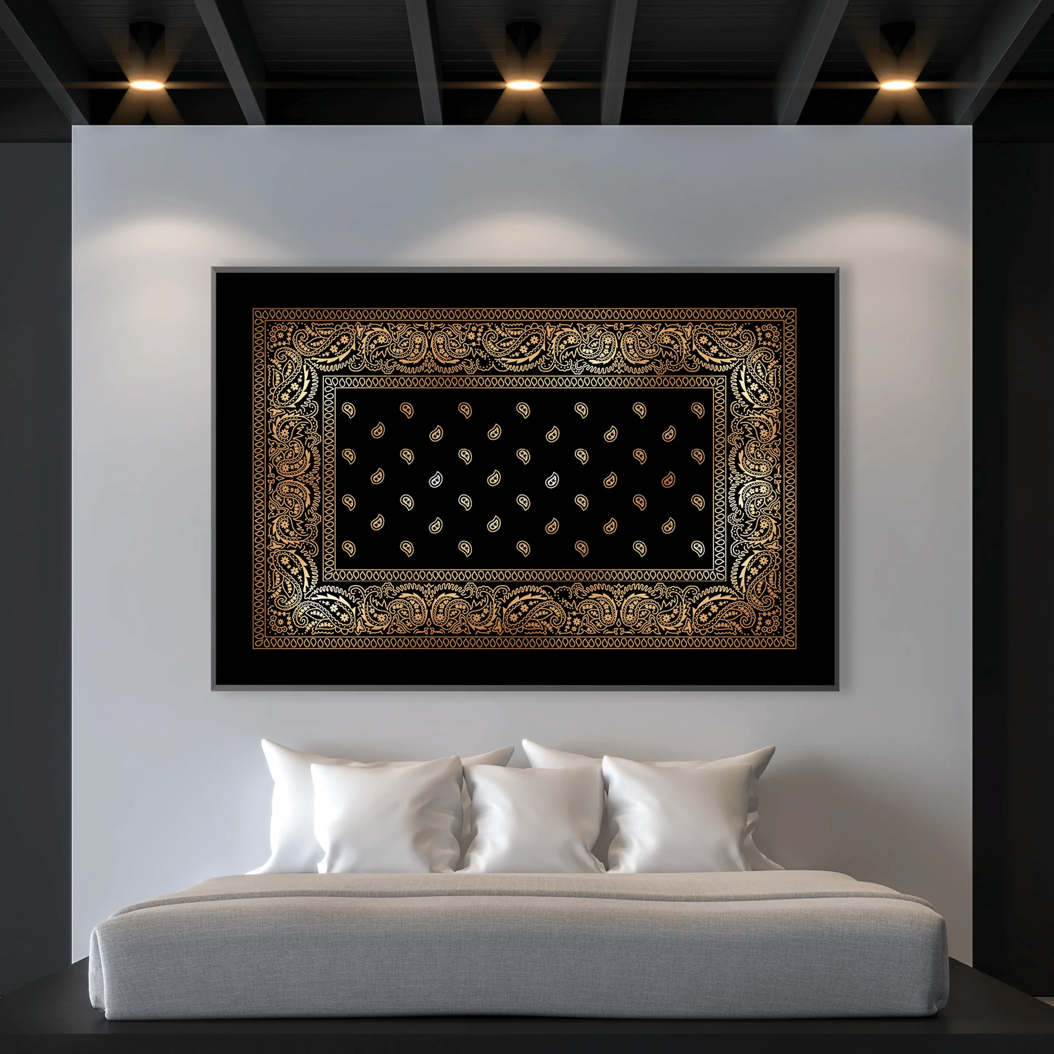 Paisley Bandana - Gold Canvas - Image 5