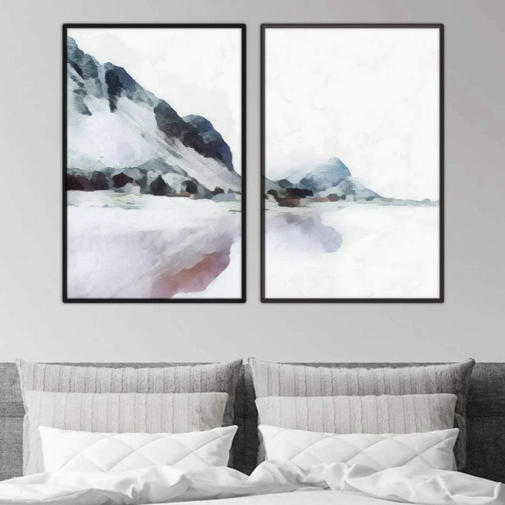 Pastel Mountains Canvas - Image 3