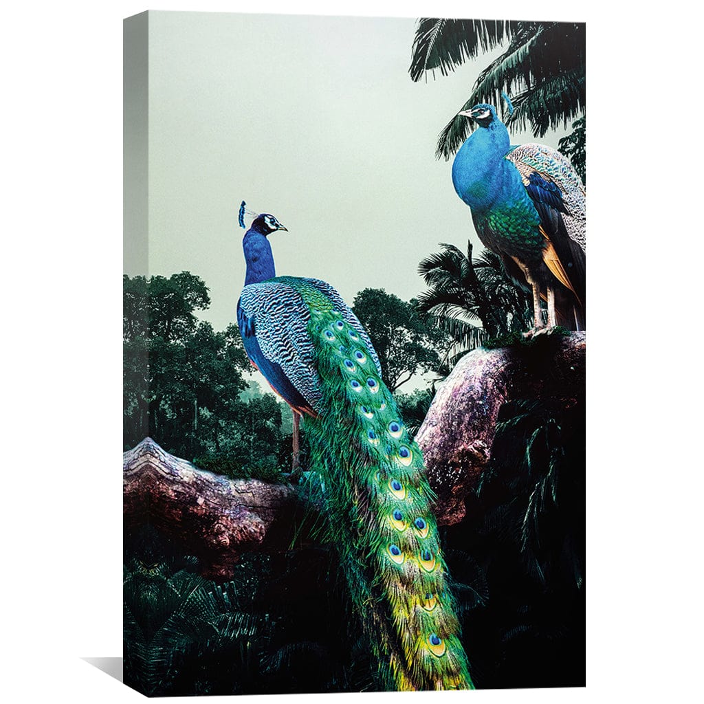 Peacock Duo Canvas - Image 2