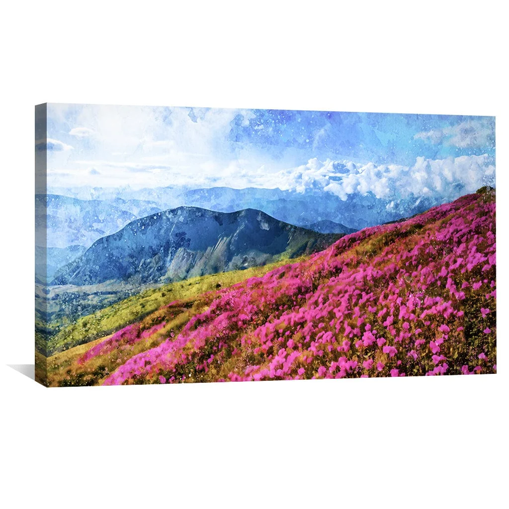 Petal-Clad Slopes Canvas - Image 4