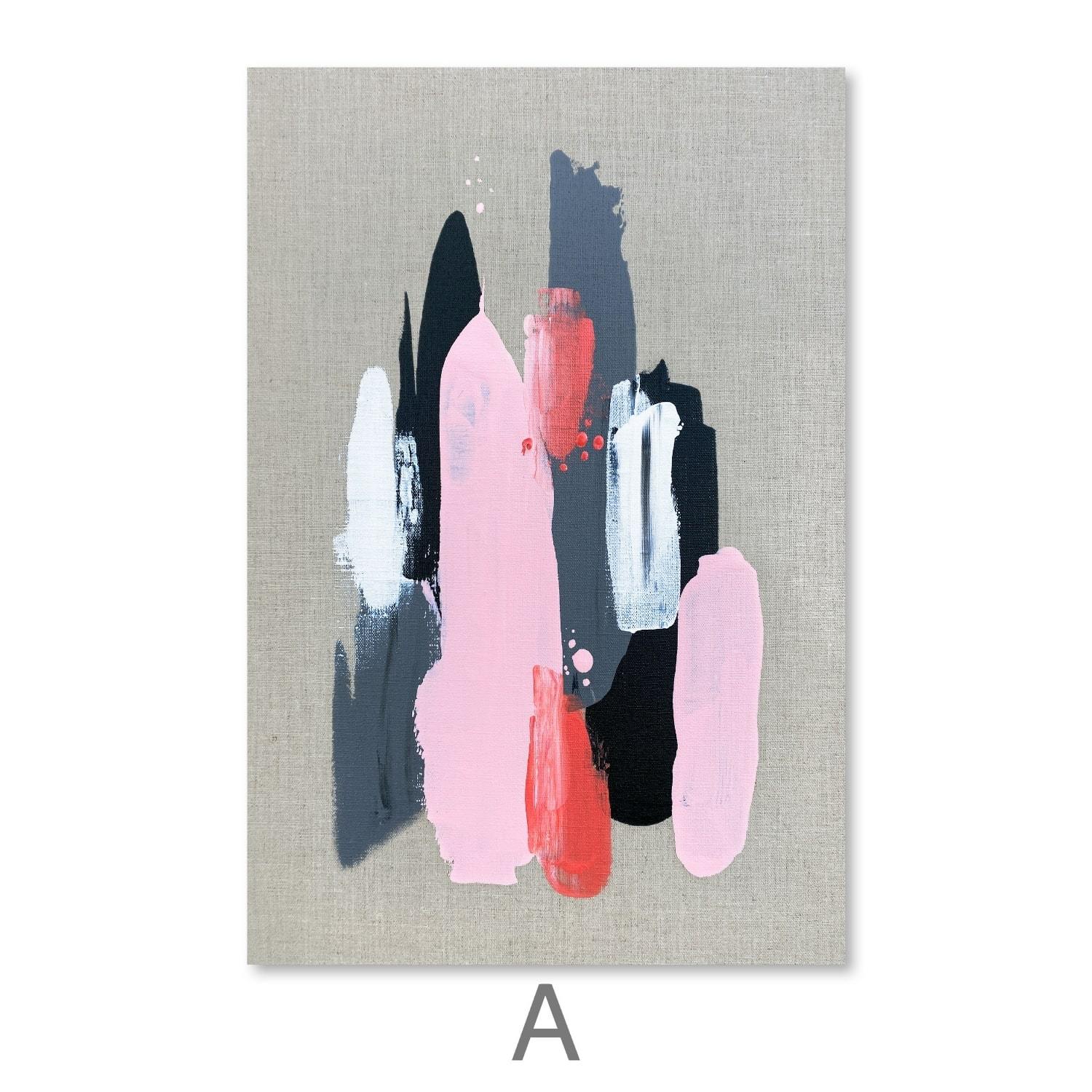 Pink Black And Grey Canvas - Image 5