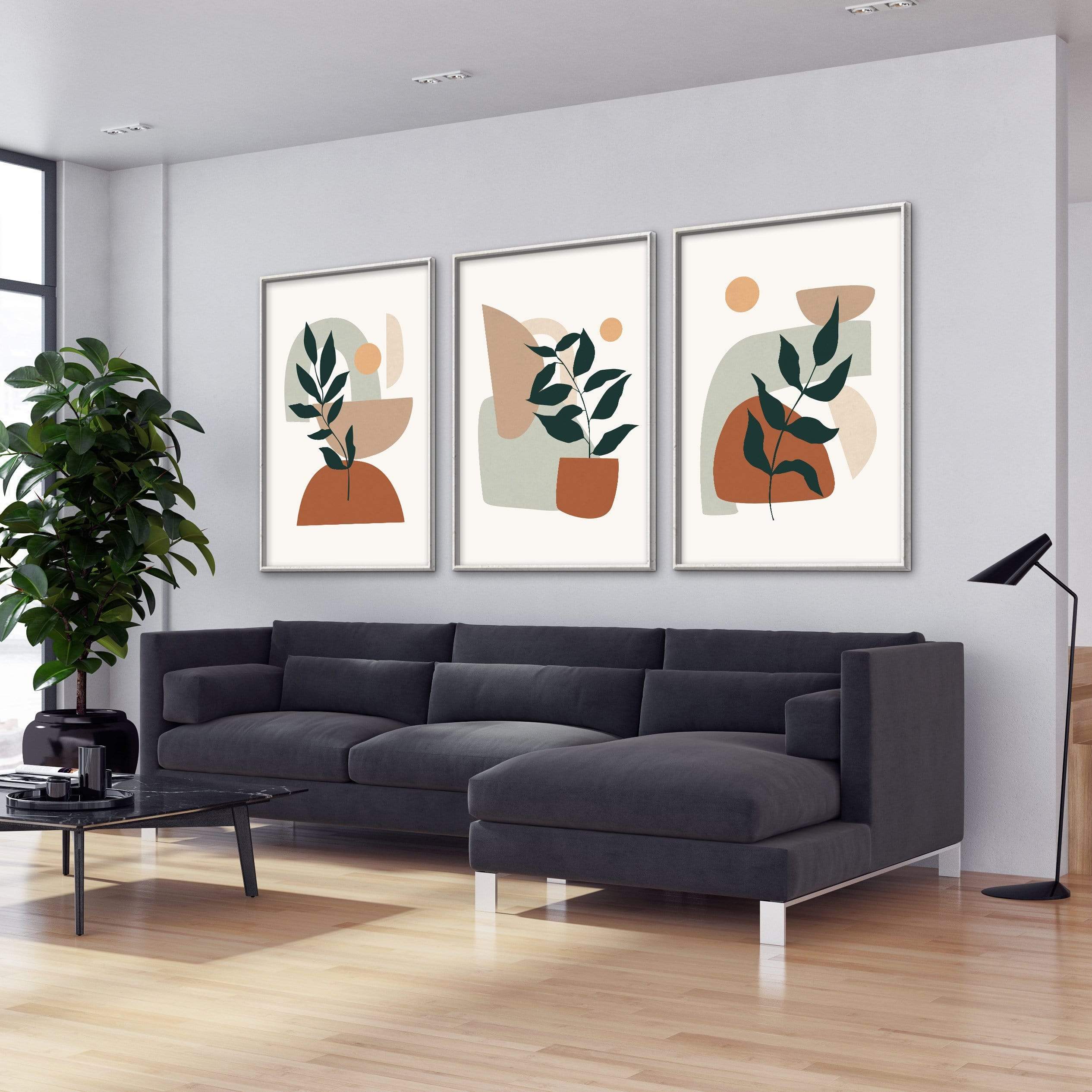 Plants and Shapes Canvas - Image 4
