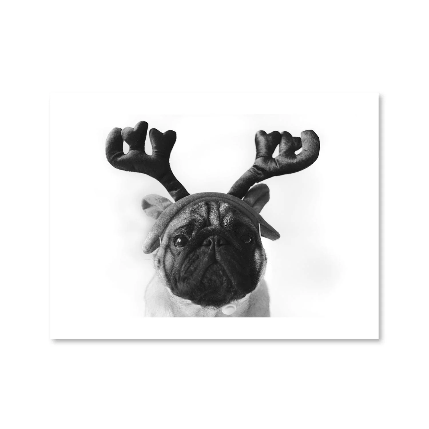 Pug Reindeer Print - Image 3