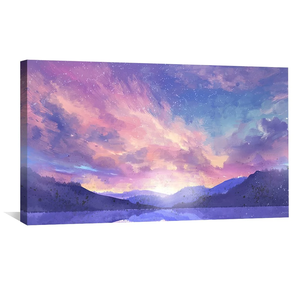 Purple Aurora Canvas - Image 4