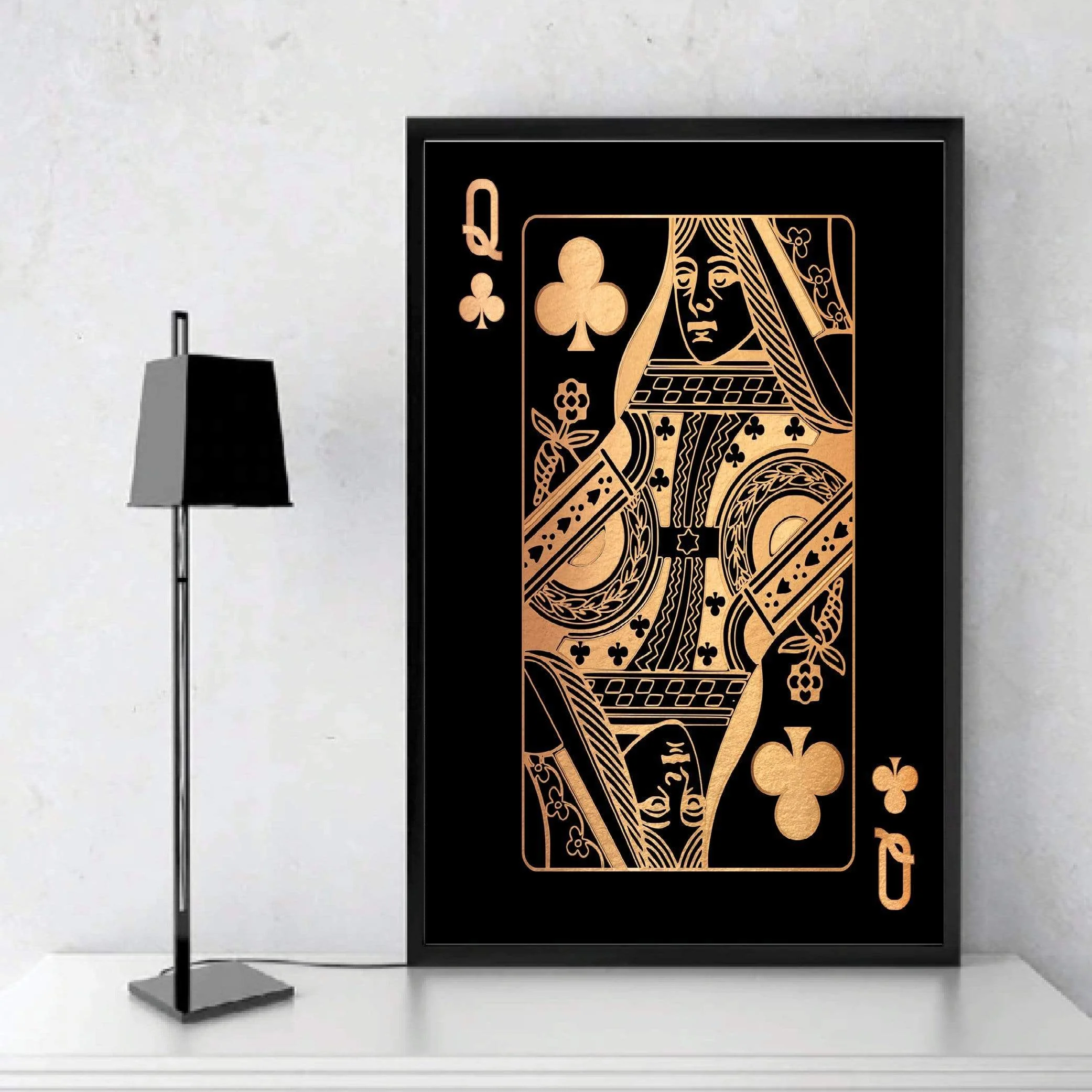 Queen of Clubs - Gold Canvas - Image 6