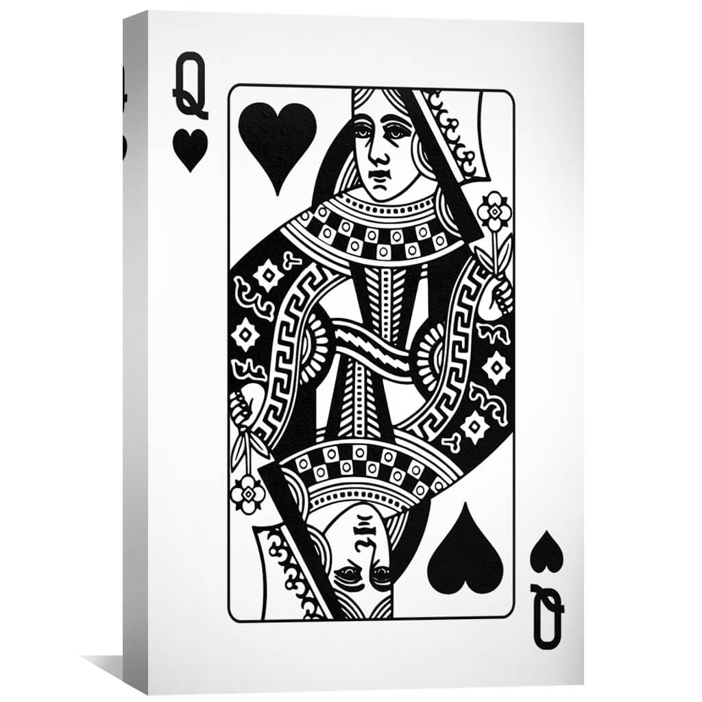 Queen of Hearts - White Canvas - Image 2