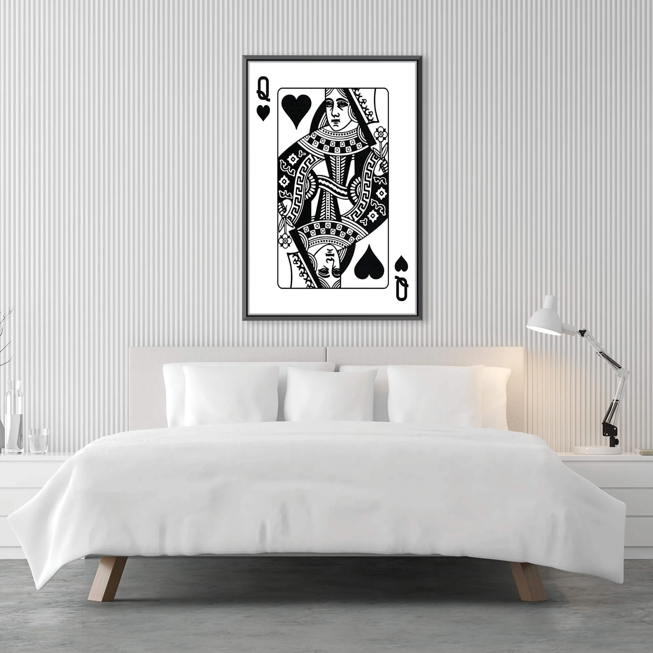 Queen of Hearts - White Canvas - Image 4