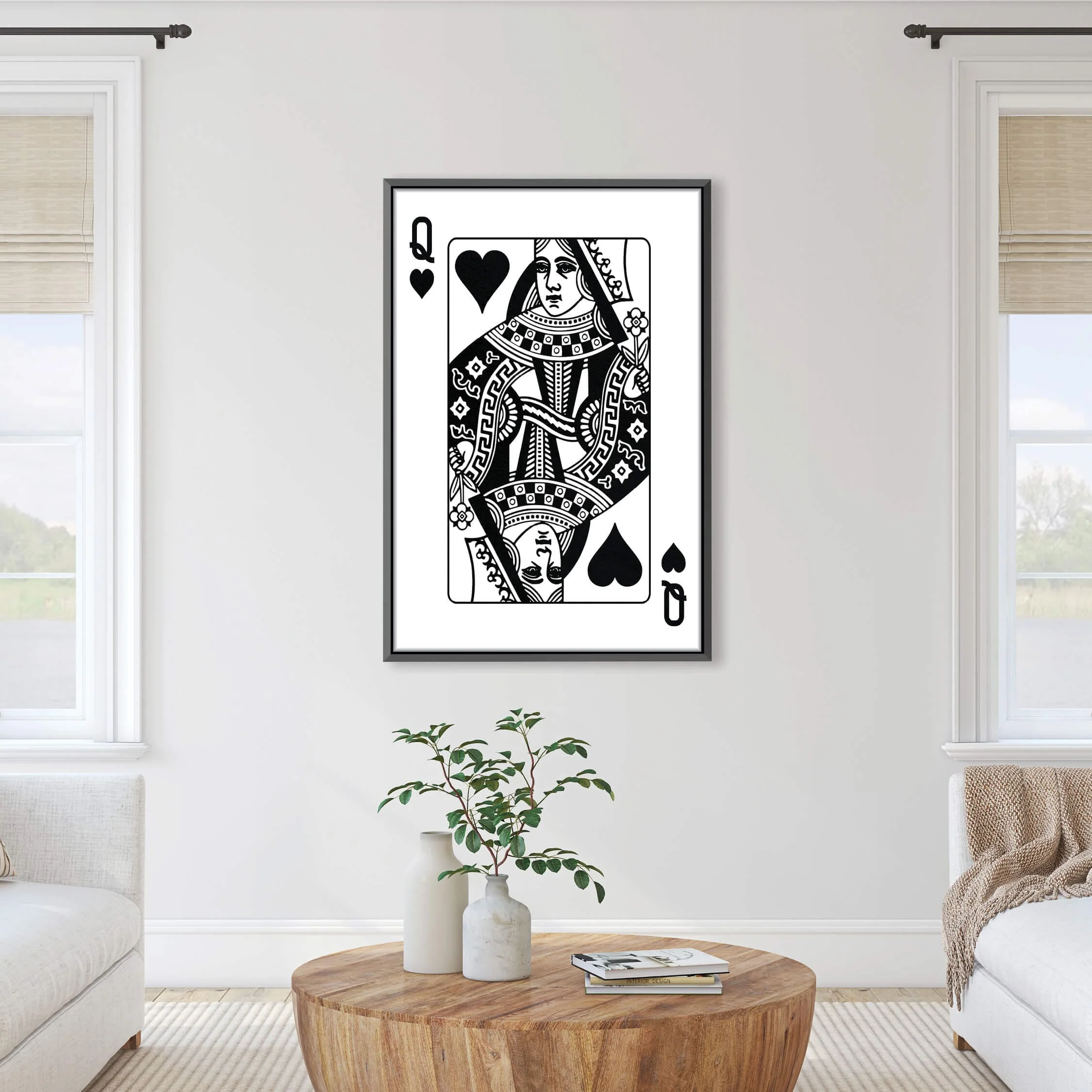 Queen of Hearts - White Canvas - Image 5