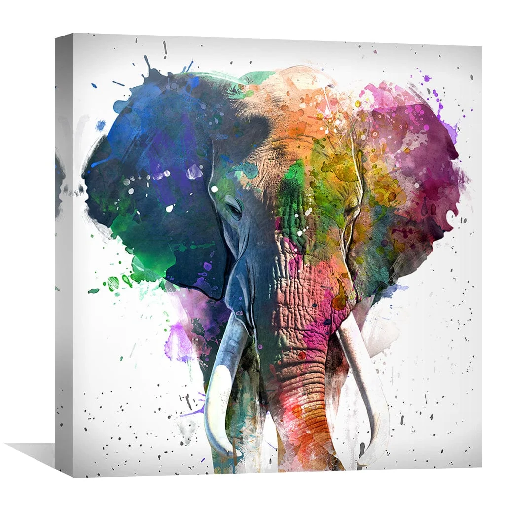 Rainbow Elephant Canvas - Image 2