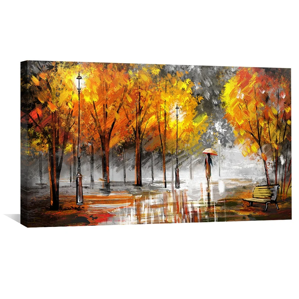 Rainy Autumn Walks Canvas - Image 4
